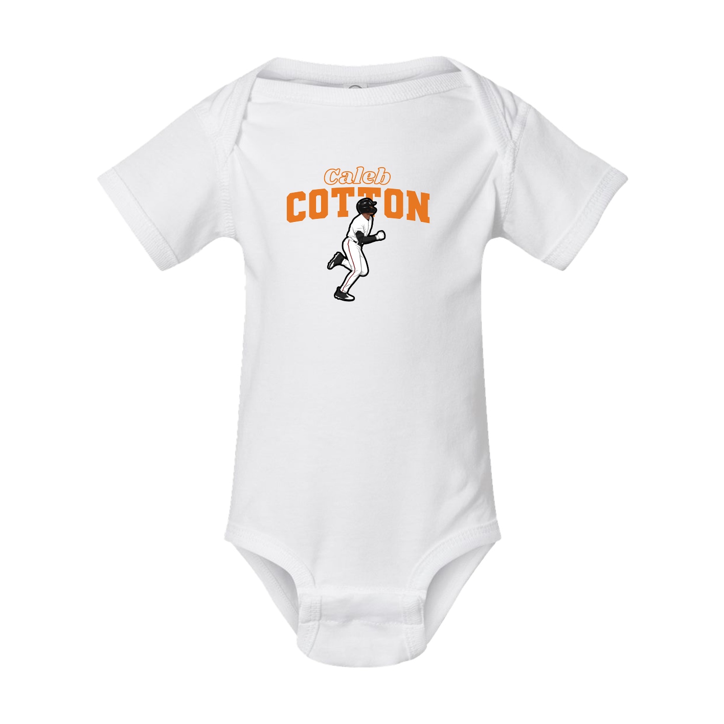 Baby Onesie — Name Arch in White