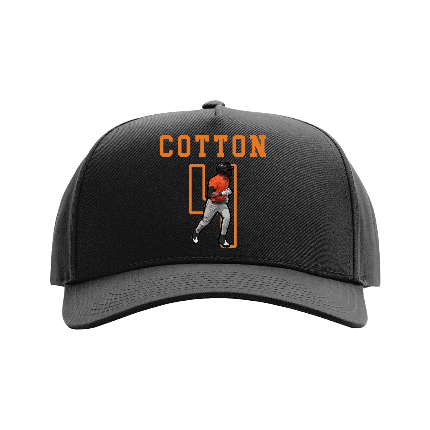 Full Fabric Five-Panel Champ Cap — Shirsey in Black