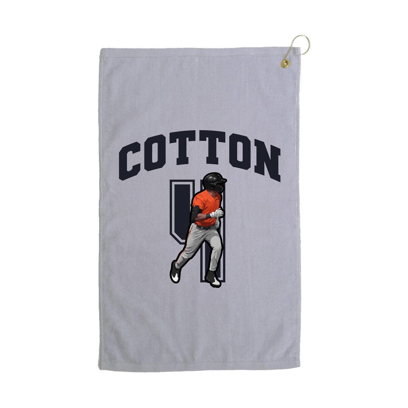 Golf Towel — Number in Grey