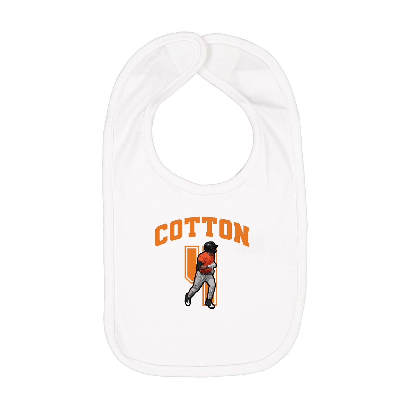 Infant Bib — Number in White
