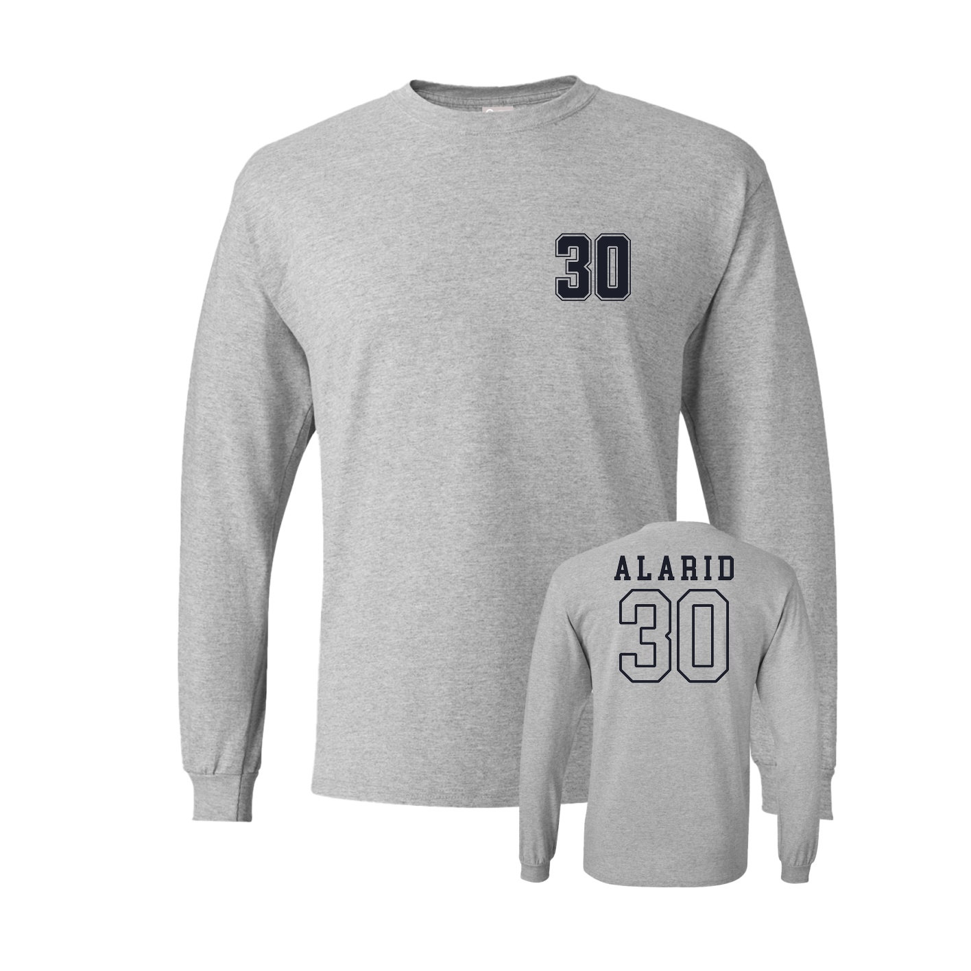 Long Sleeve Tee — Chest Back in Grey