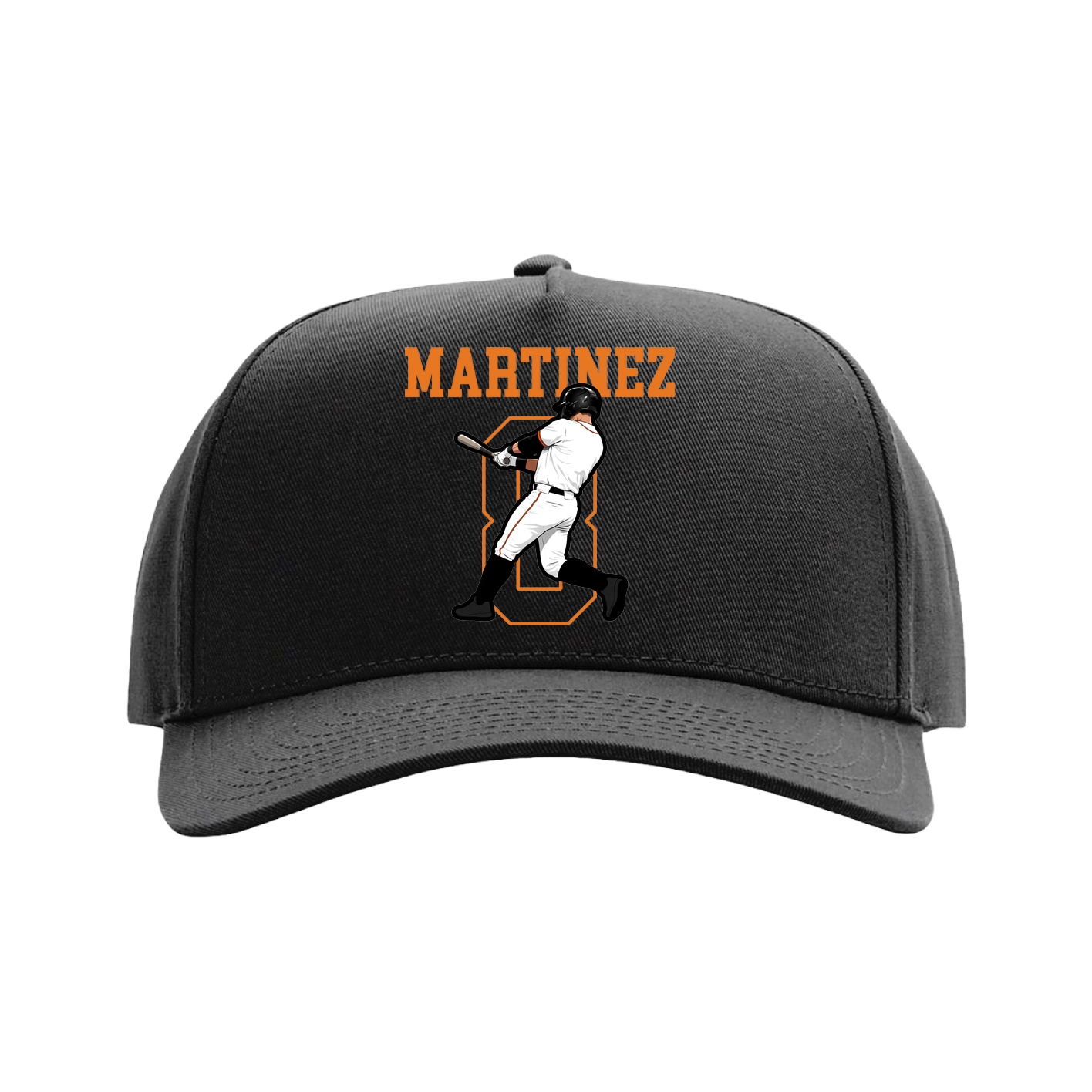 Full Fabric Five-Panel Champ Cap — Shirsey in Black