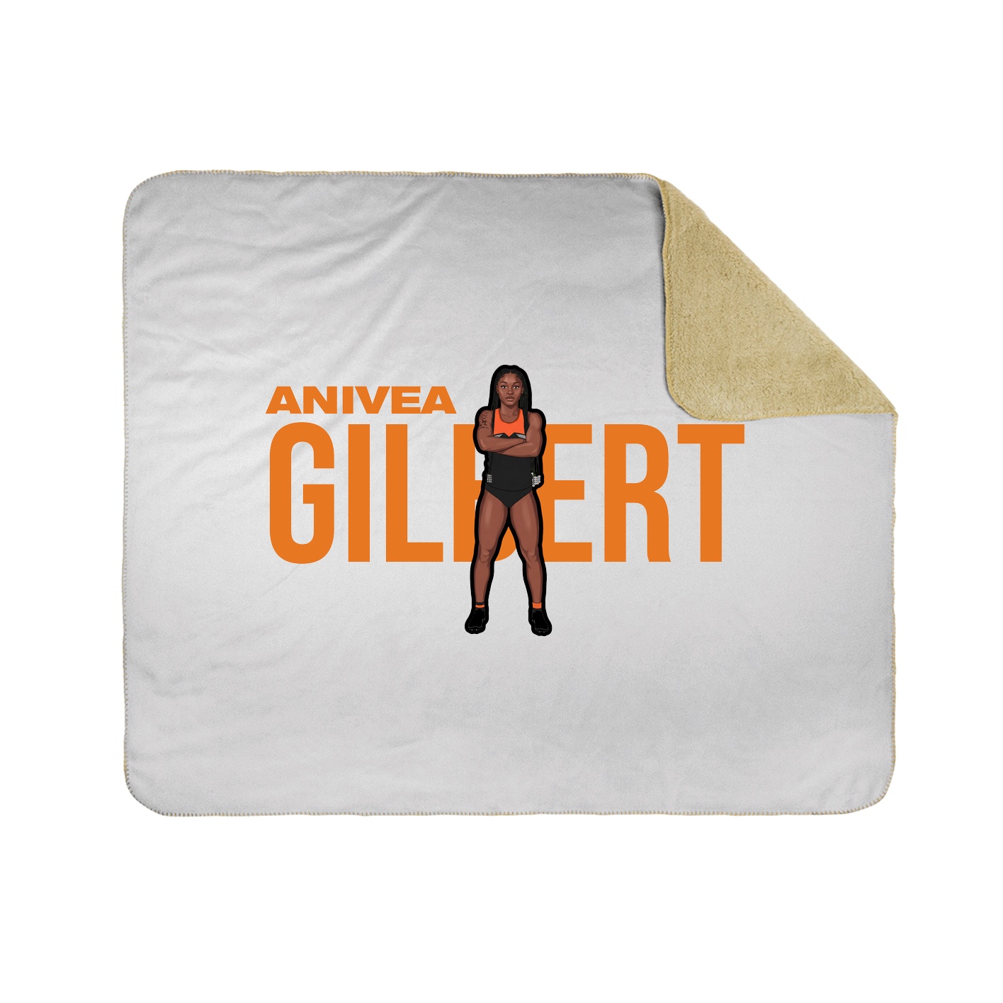 Throw Blanket — Player Name in White