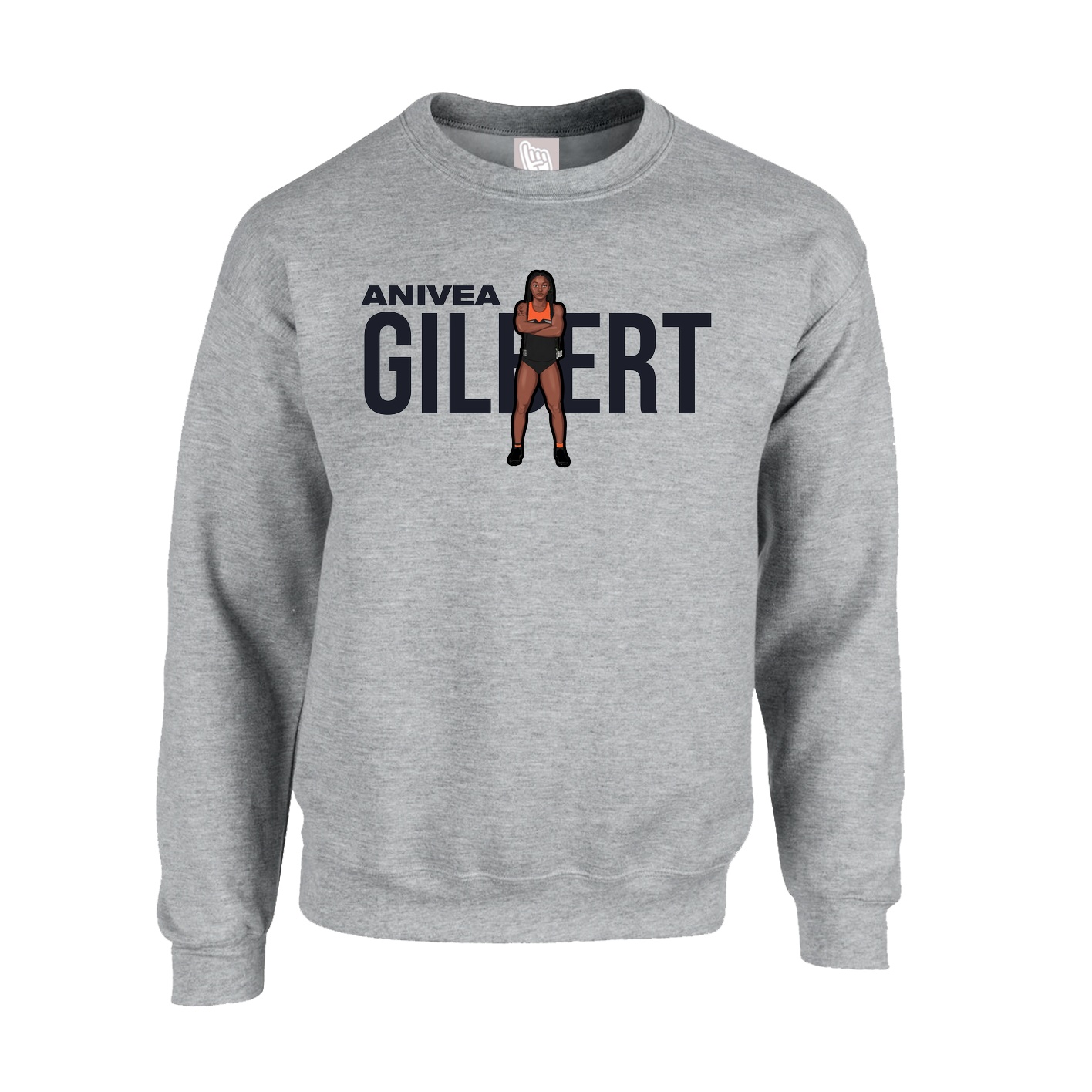 Fleece Crew — Player Name in Grey