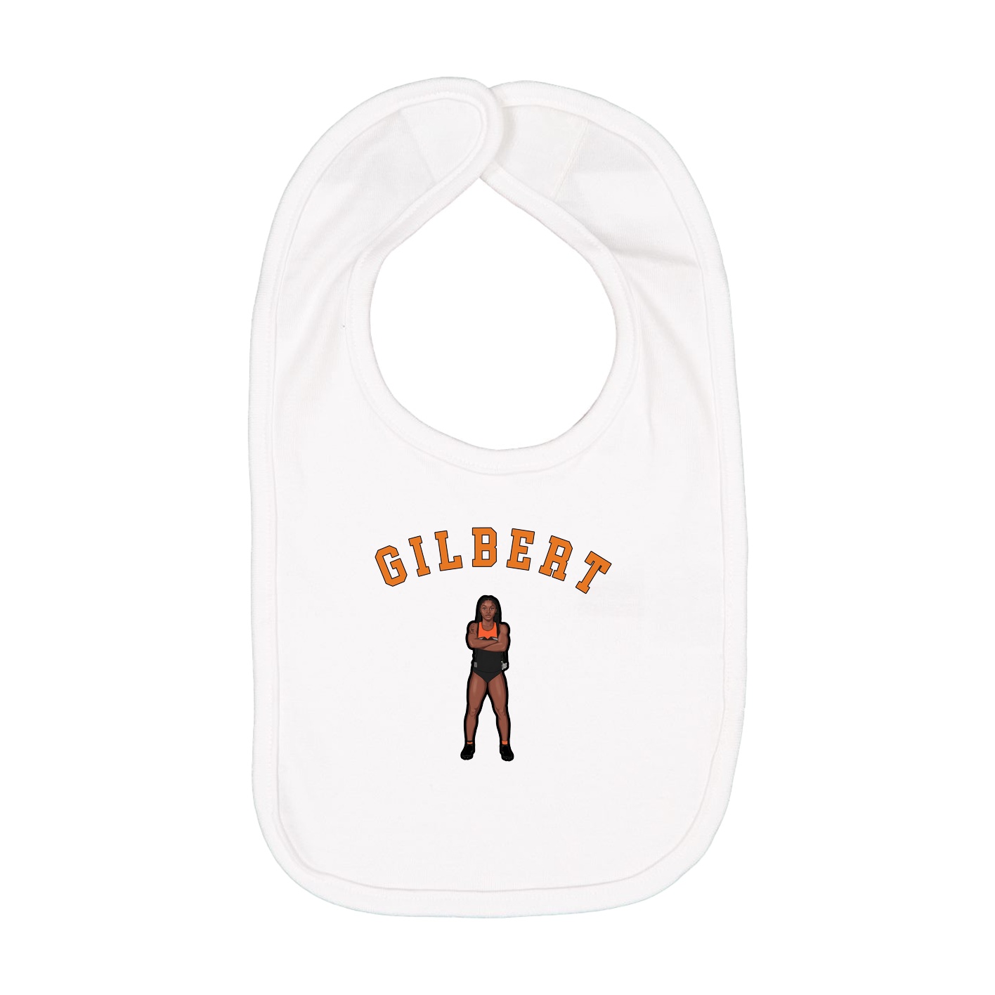 Infant Bib — Shirsey Arch in White