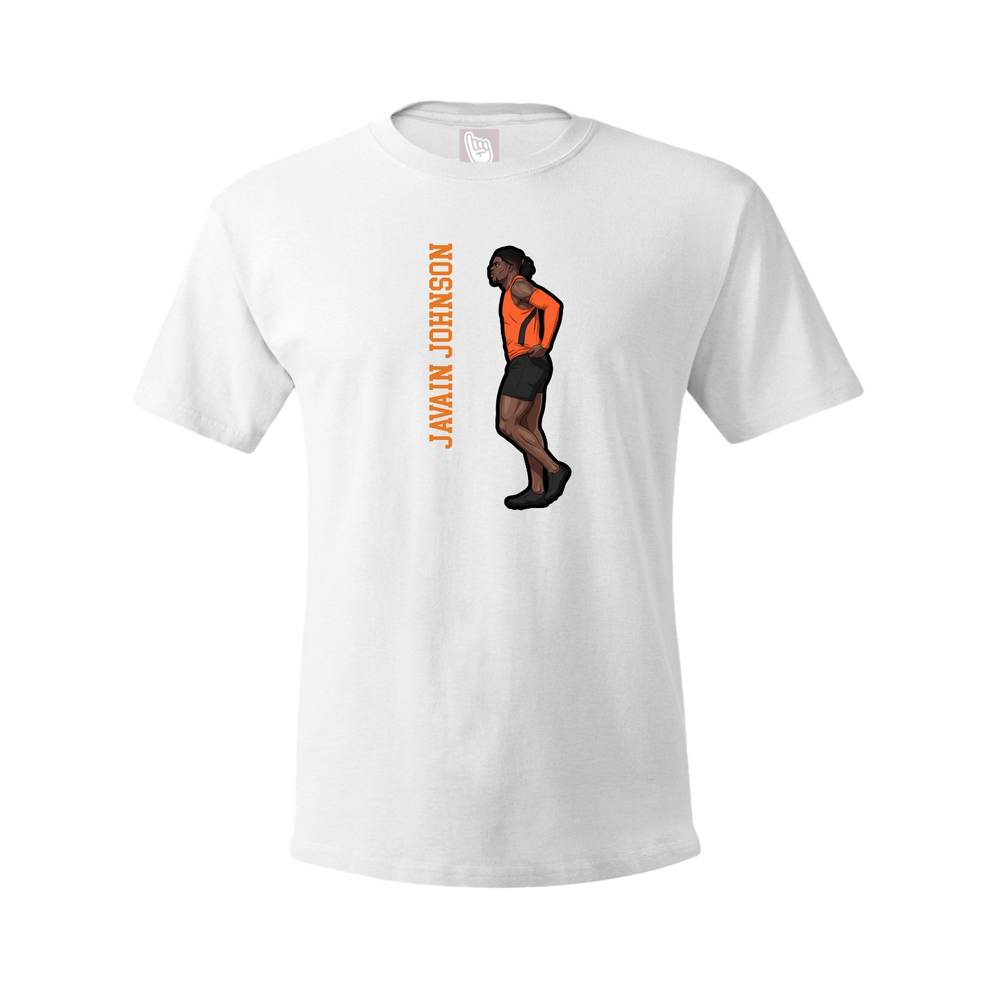 Youth Tee — Name Vertical in White