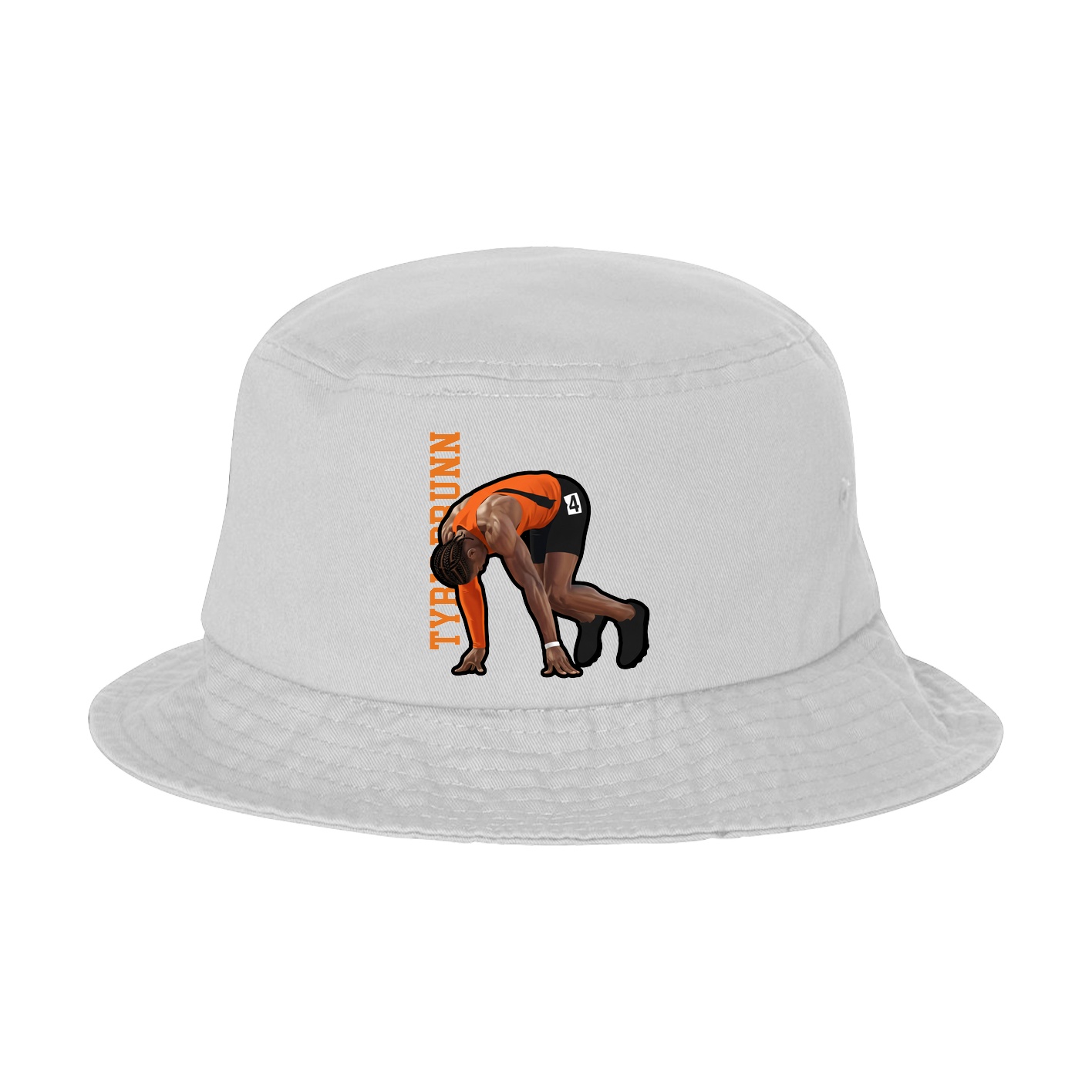 Bucket Cap — Name Vertical in White