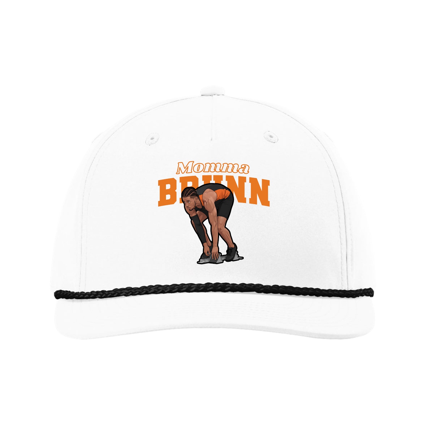 Five-Panel Classic Rope Cap — Mothers Day Block in White