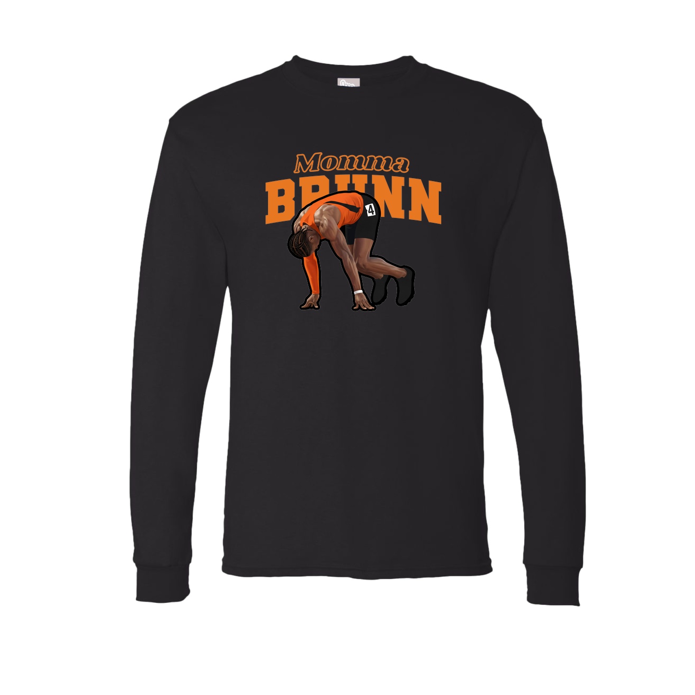 Long Sleeve Tee — Mothers Day Block in Black
