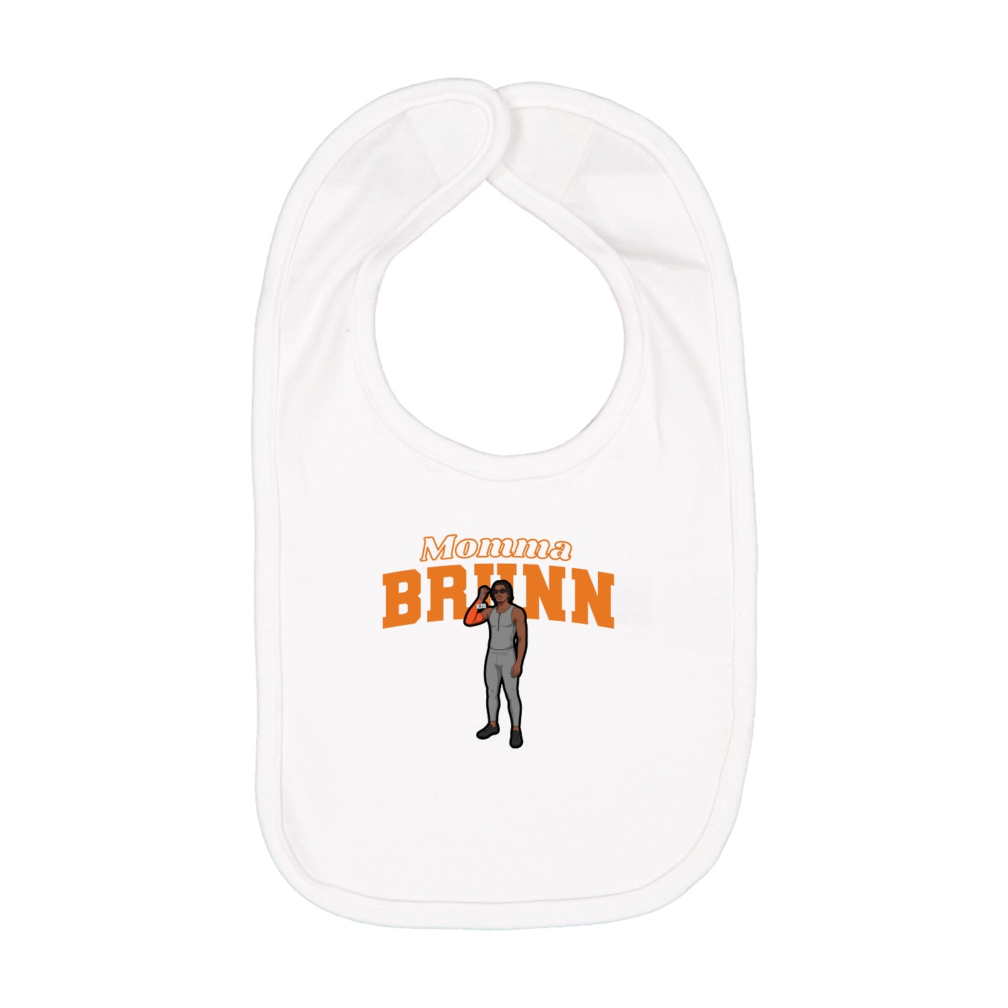 Infant Bib — Mothers Day Block in White