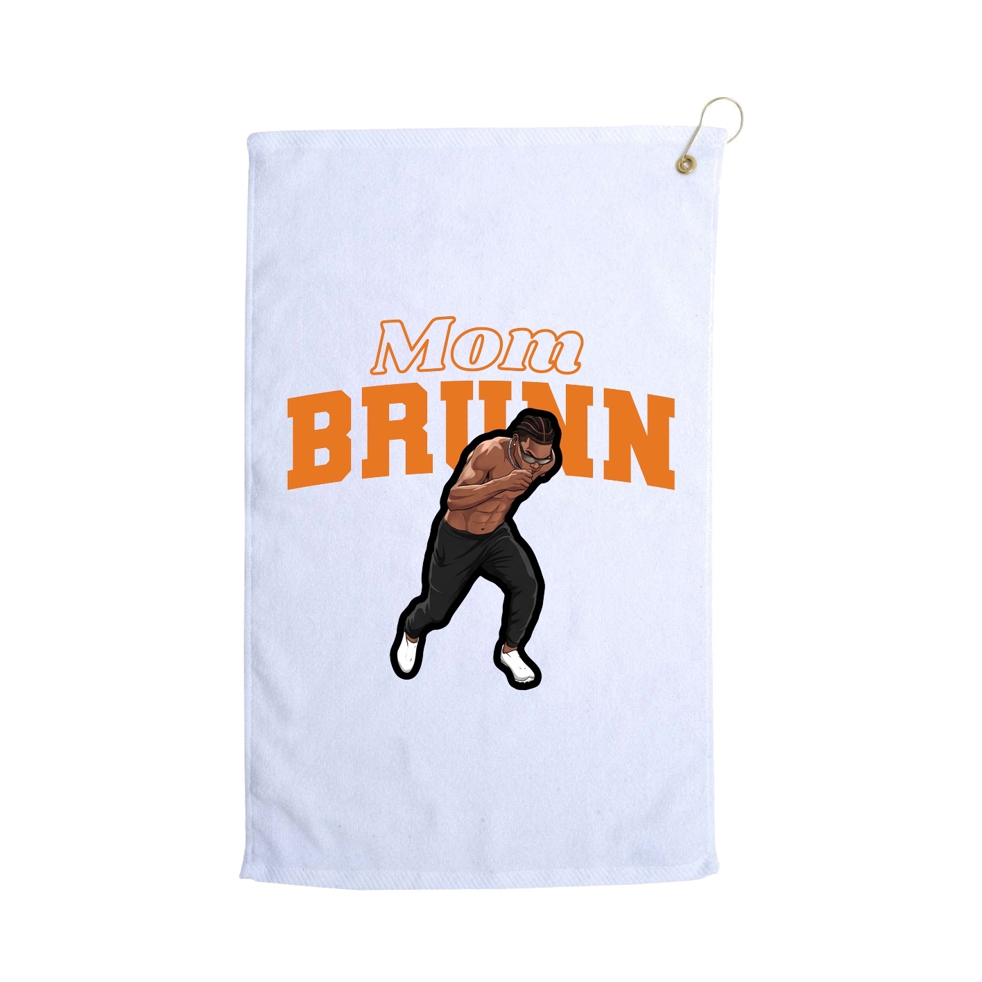 Golf Towel — Mothers Day Block in White