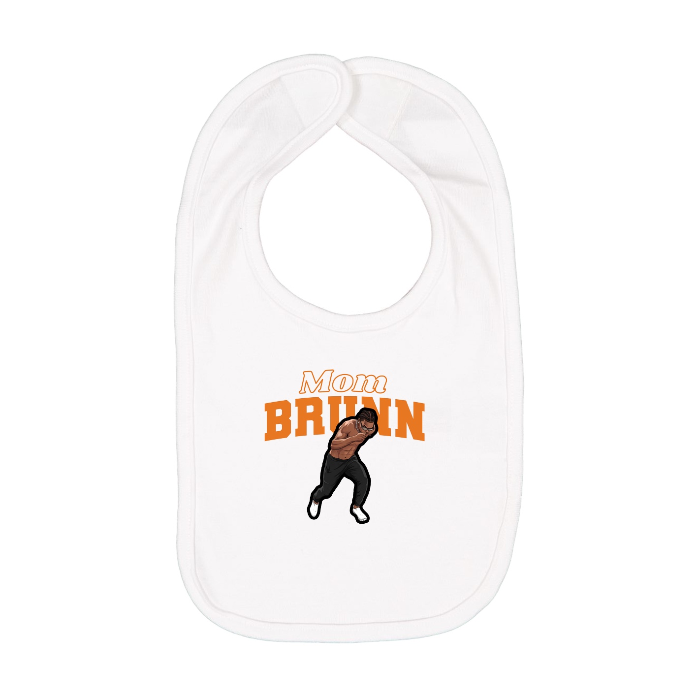 Infant Bib — Mothers Day Block in White
