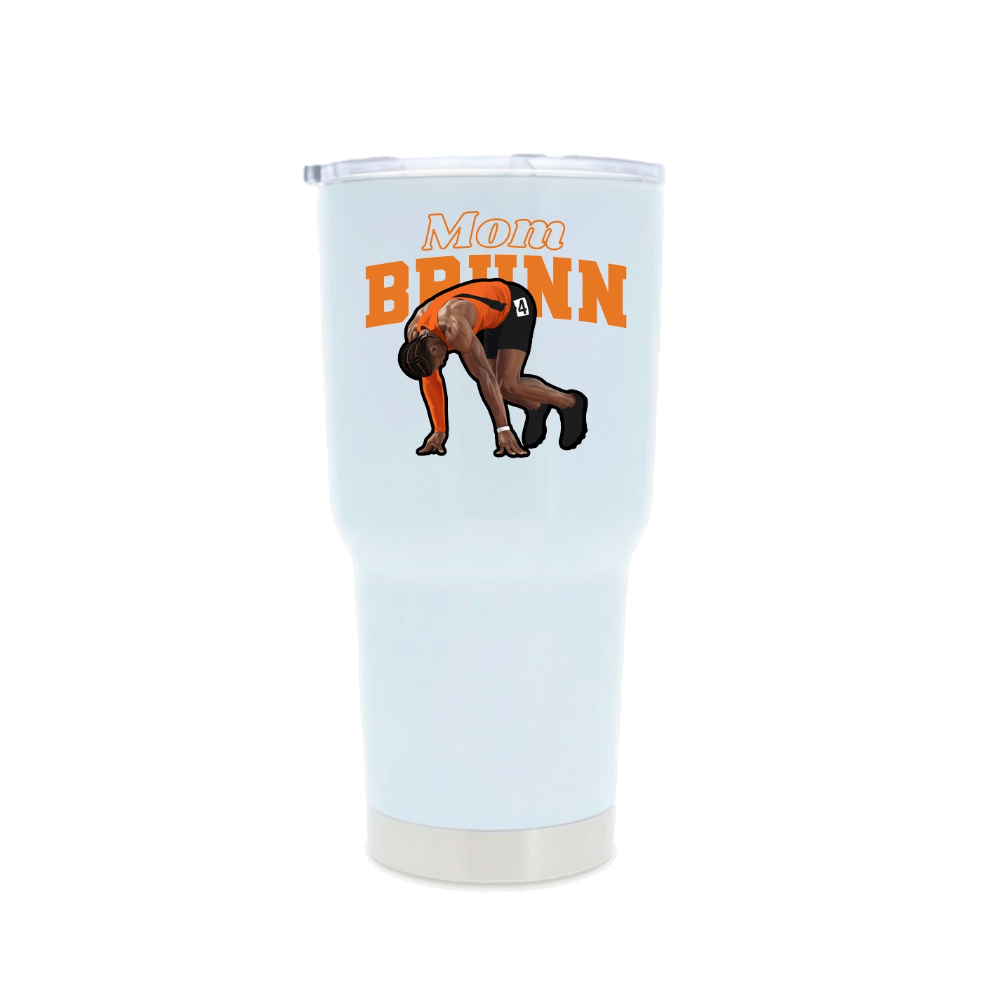 30oz Stainless Steel Tumbler — Mothers Day Block in White