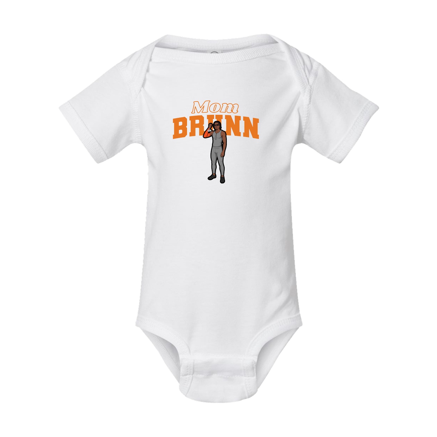 Baby Onesie — Mothers Day Block in White