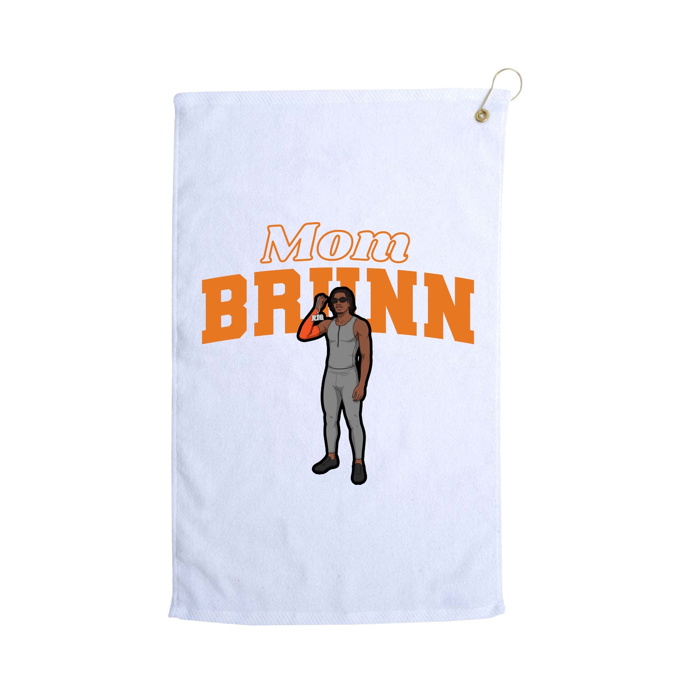 Golf Towel — Mothers Day Block in White