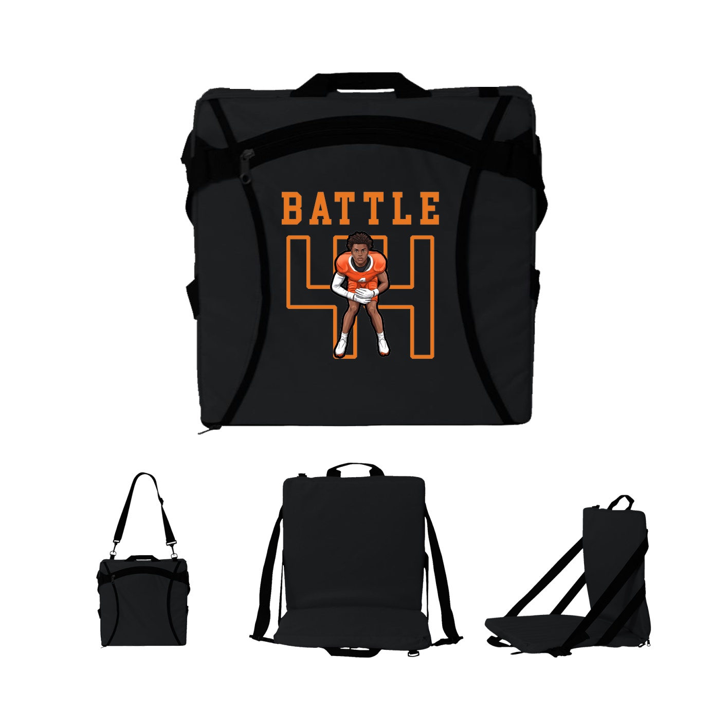 Folding Stadium Seat — Shirsey in Black