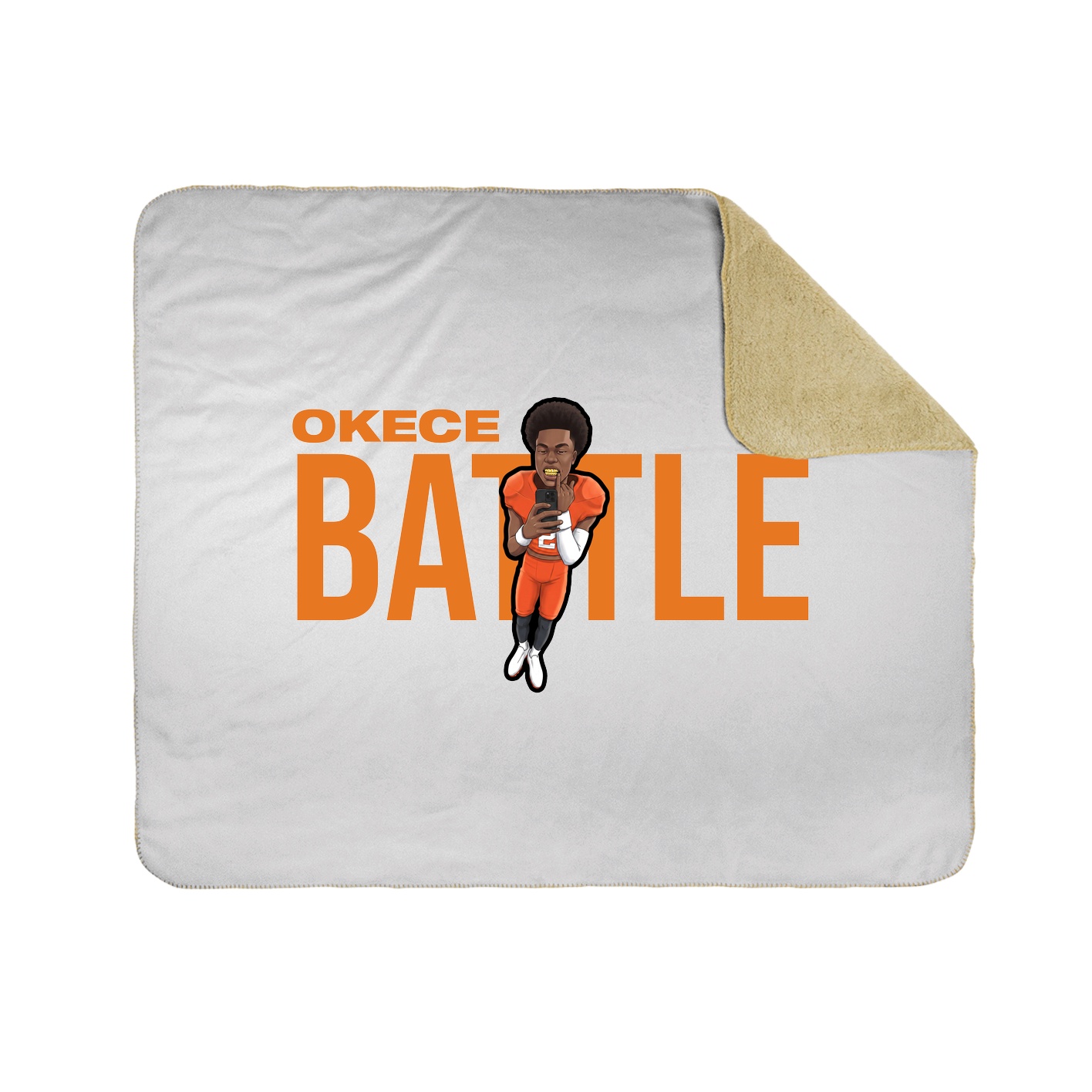 Throw Blanket — Player Name in White