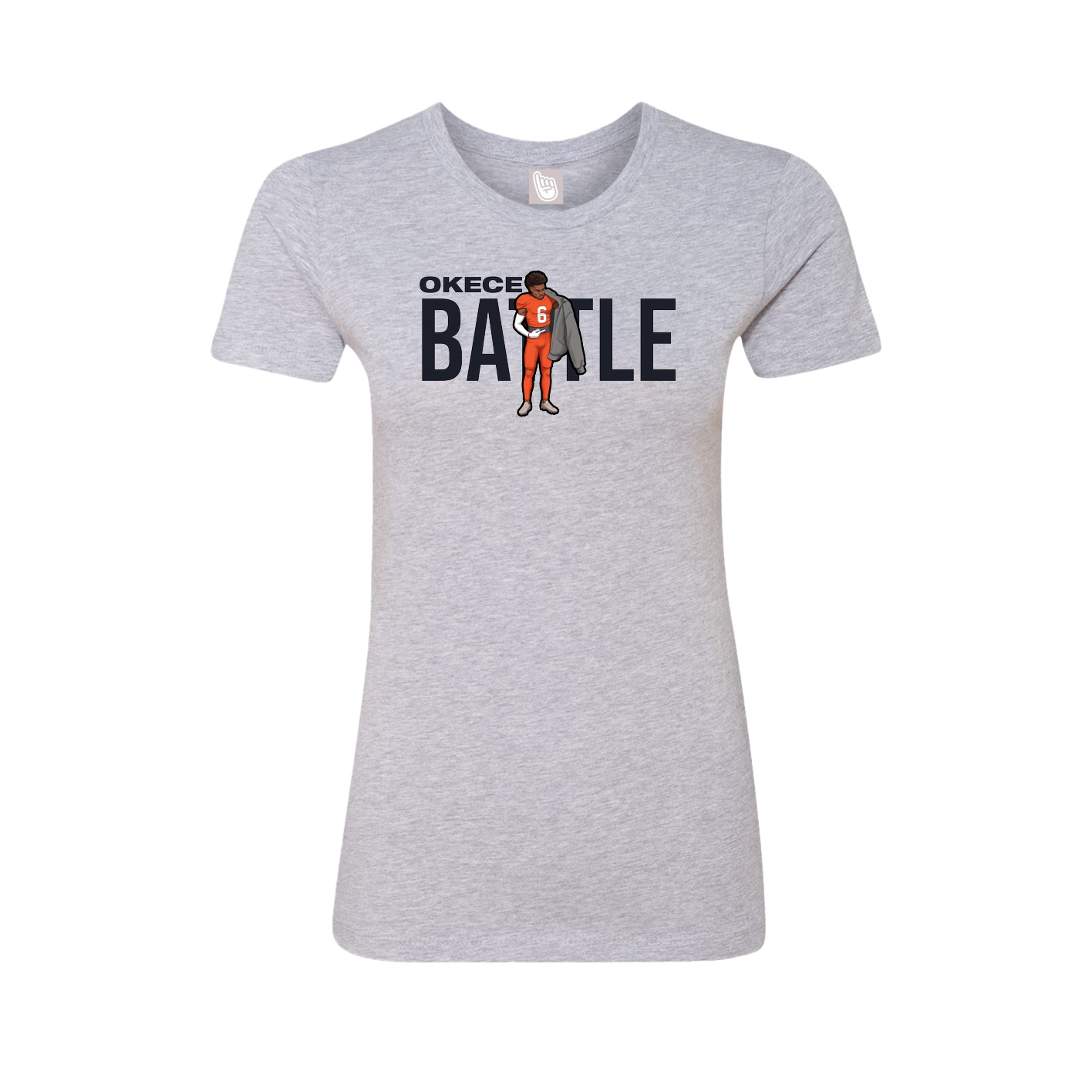 Womens Tee — Player Name in Grey