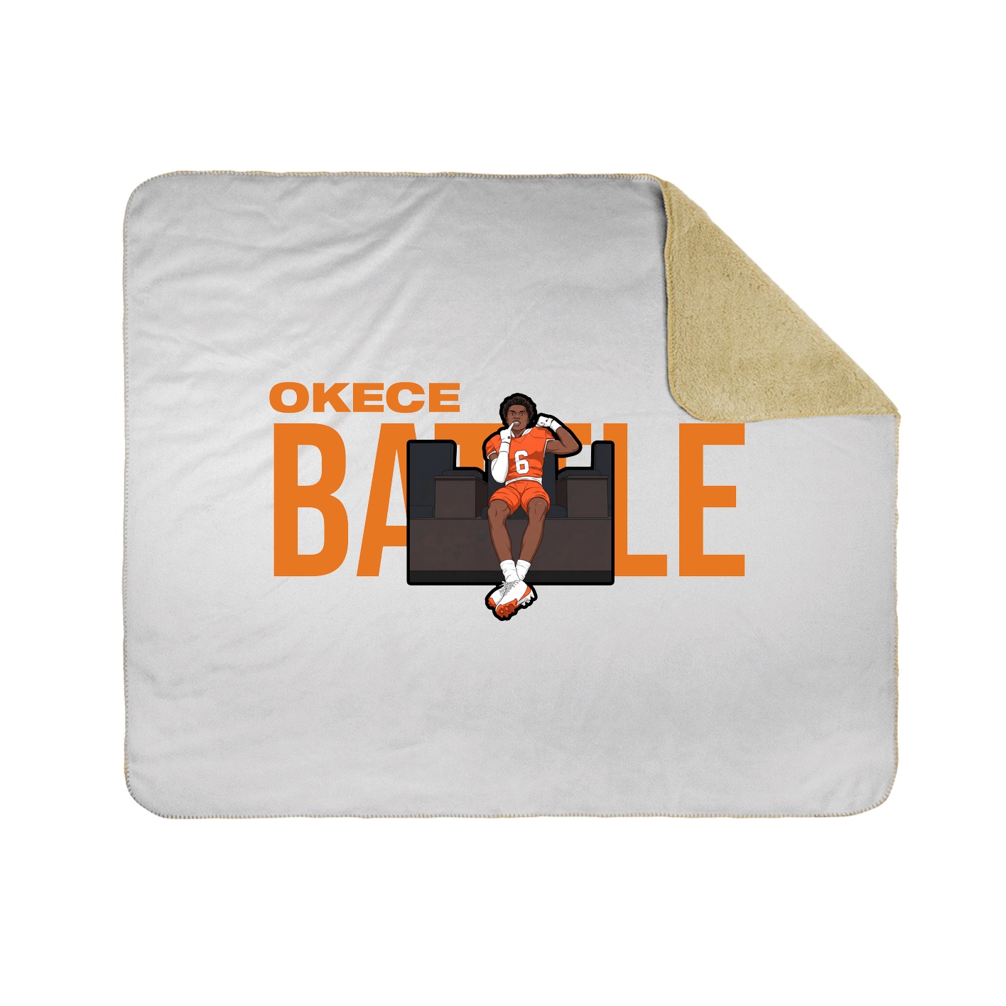 Throw Blanket — Player Name in White