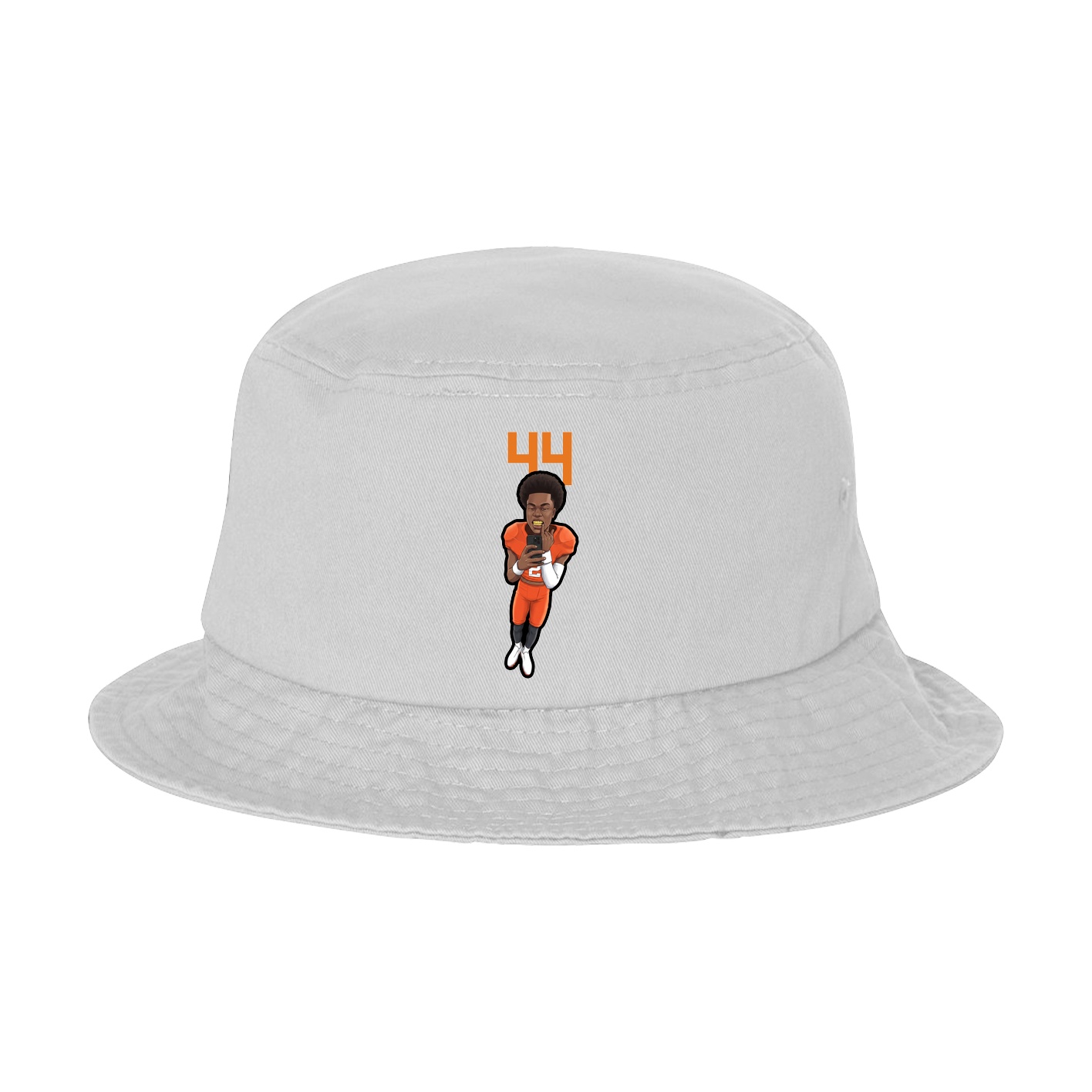 Bucket Cap — Number Top in White