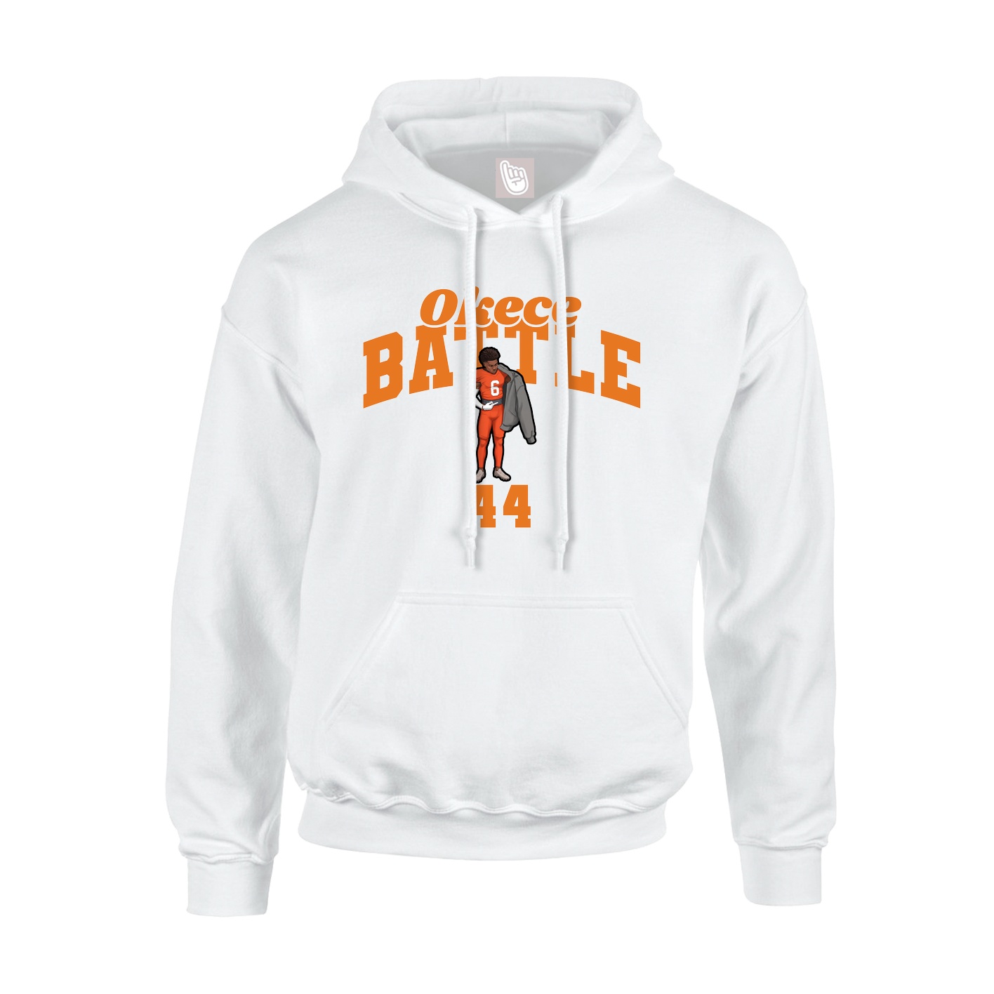 Youth Hoodie — Signature Arch in White
