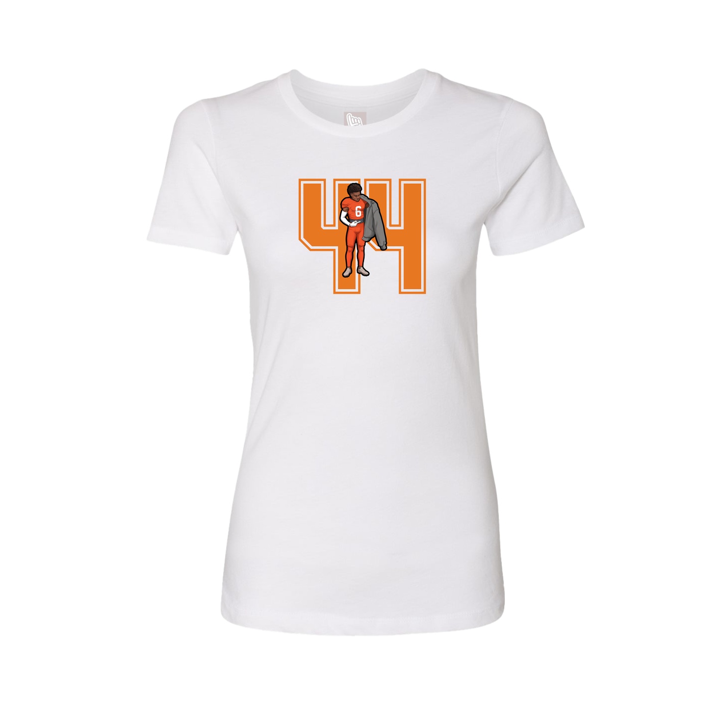 Womens Tee — Number in White
