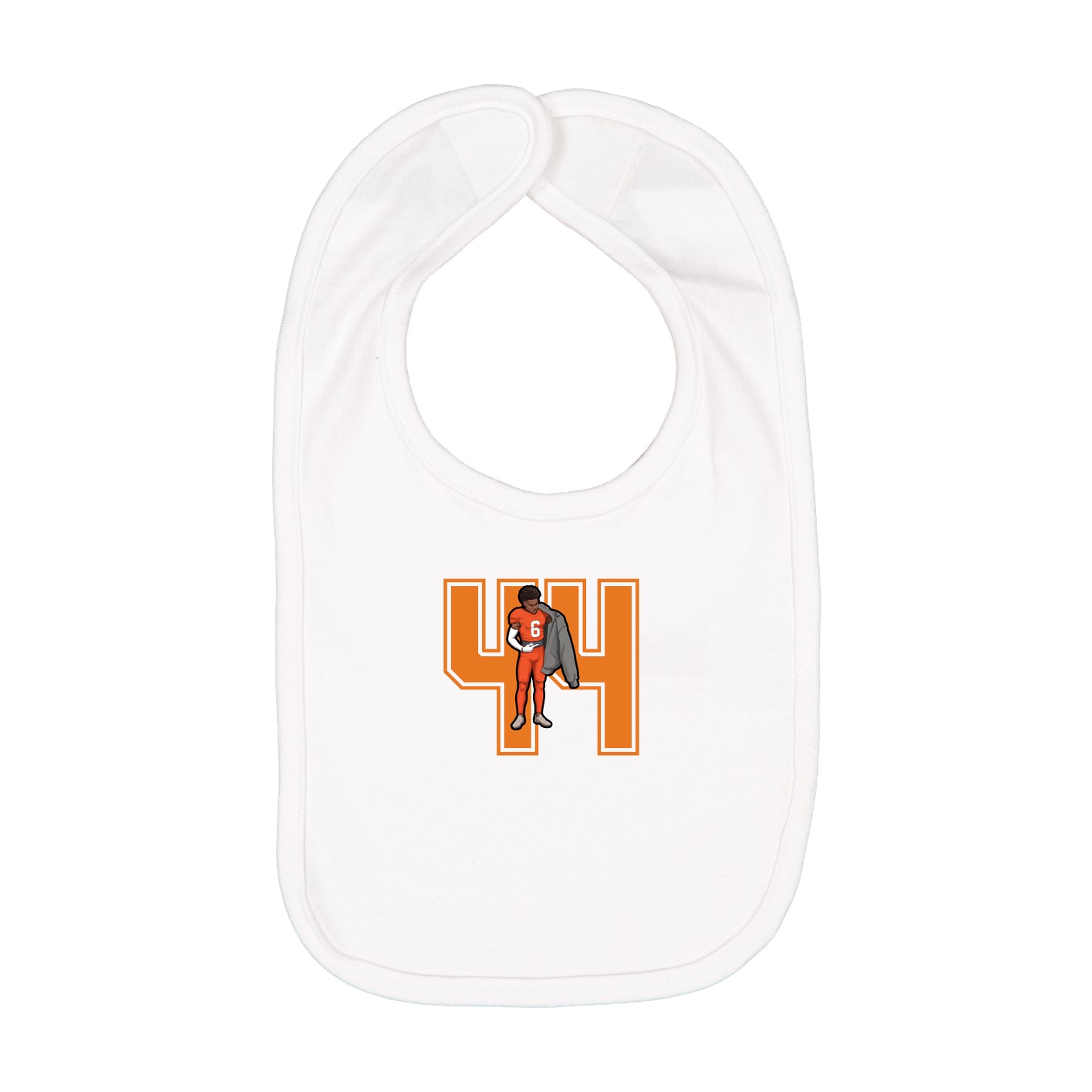 Infant Bib — Number in White
