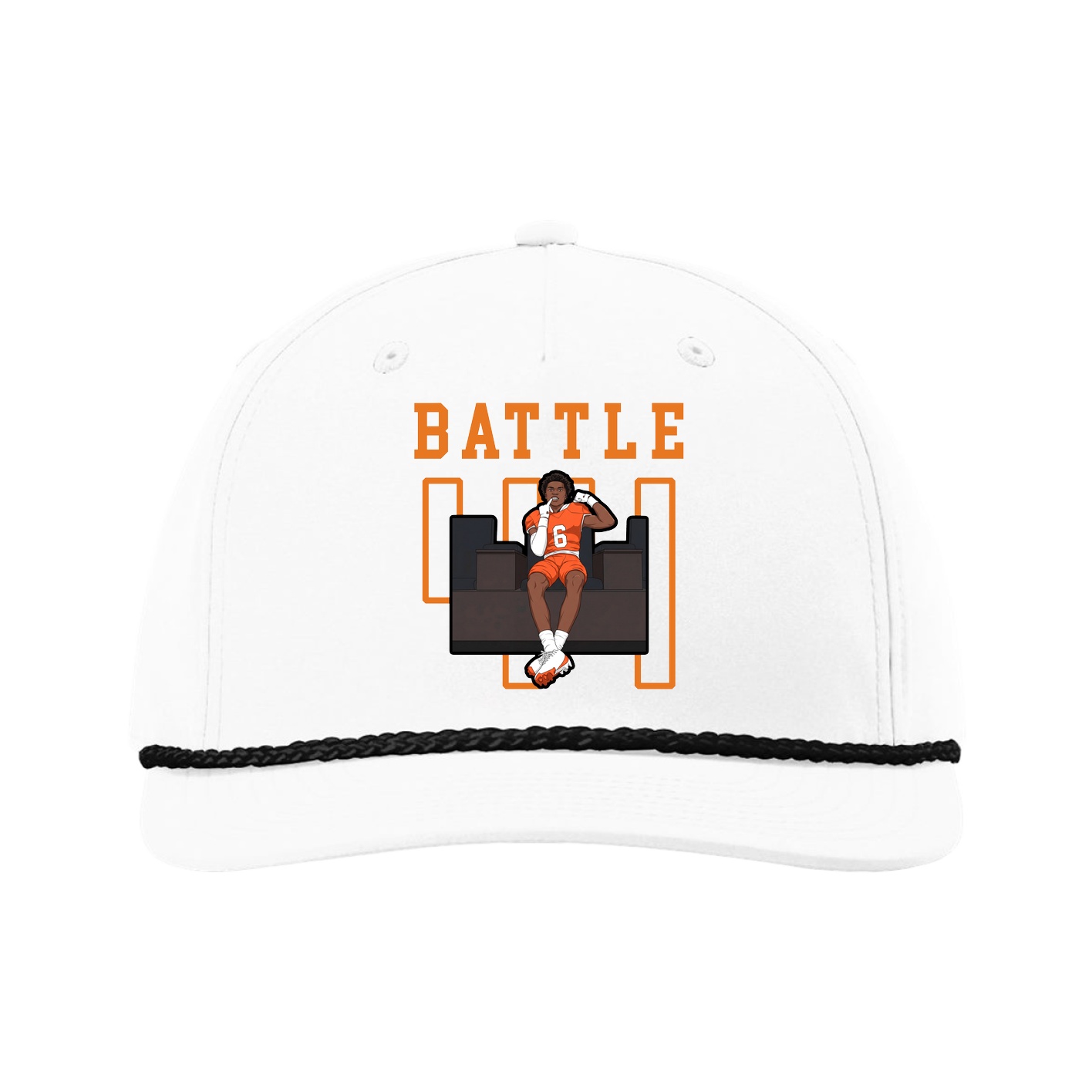 Five-Panel Classic Rope Cap — Shirsey in White