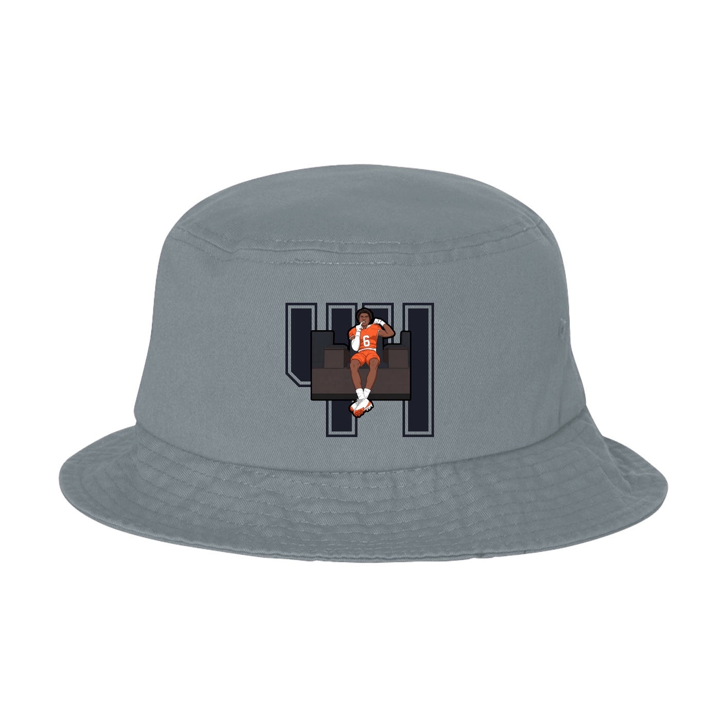 Bucket Cap — Number in Grey