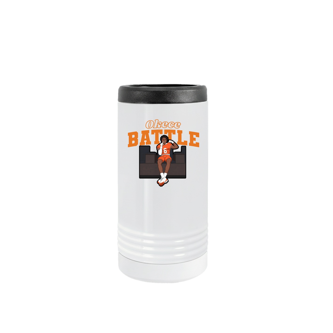 Slim Beverage Holder — Name Arch in White