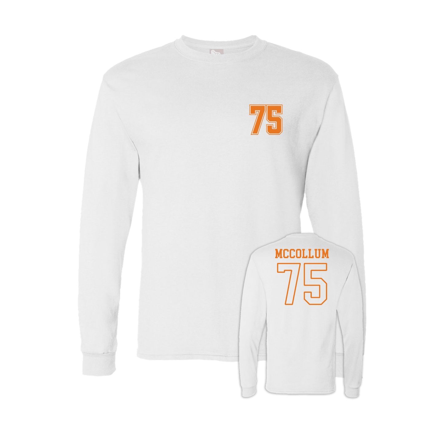 Long Sleeve Tee — Chest Back in White