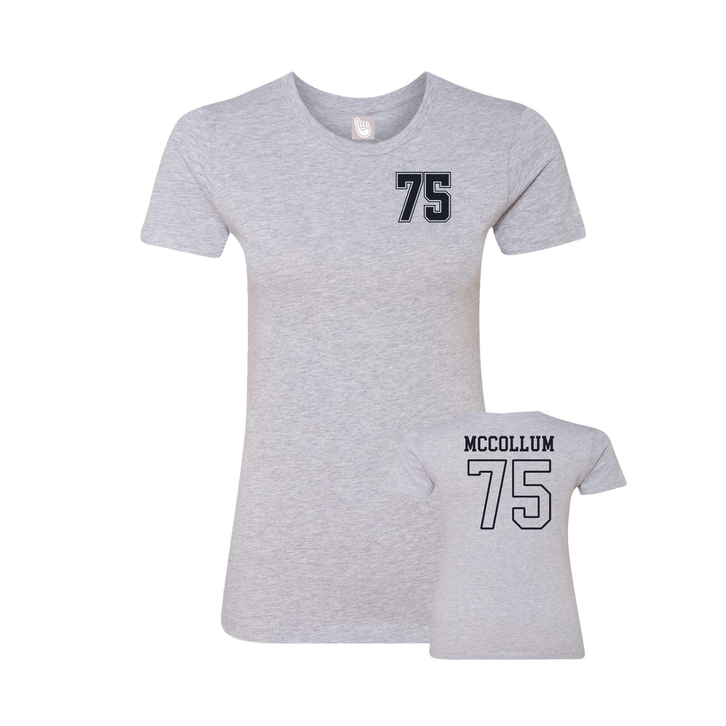 Womens Tee — Chest Back in Grey