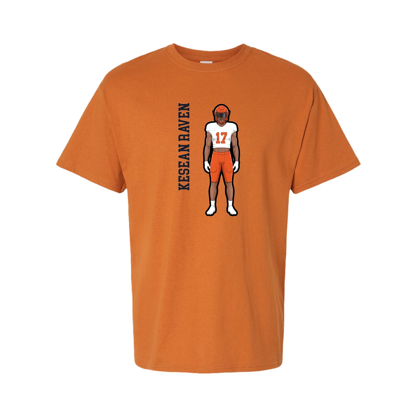 Tee — Name Vertical in Orange