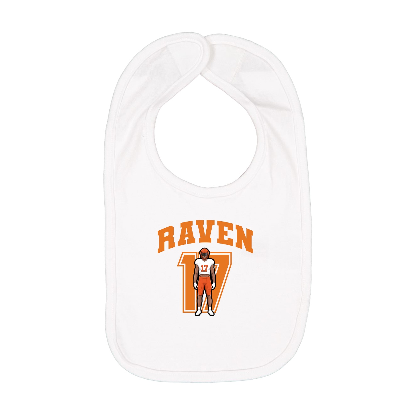 Infant Bib — Number in White