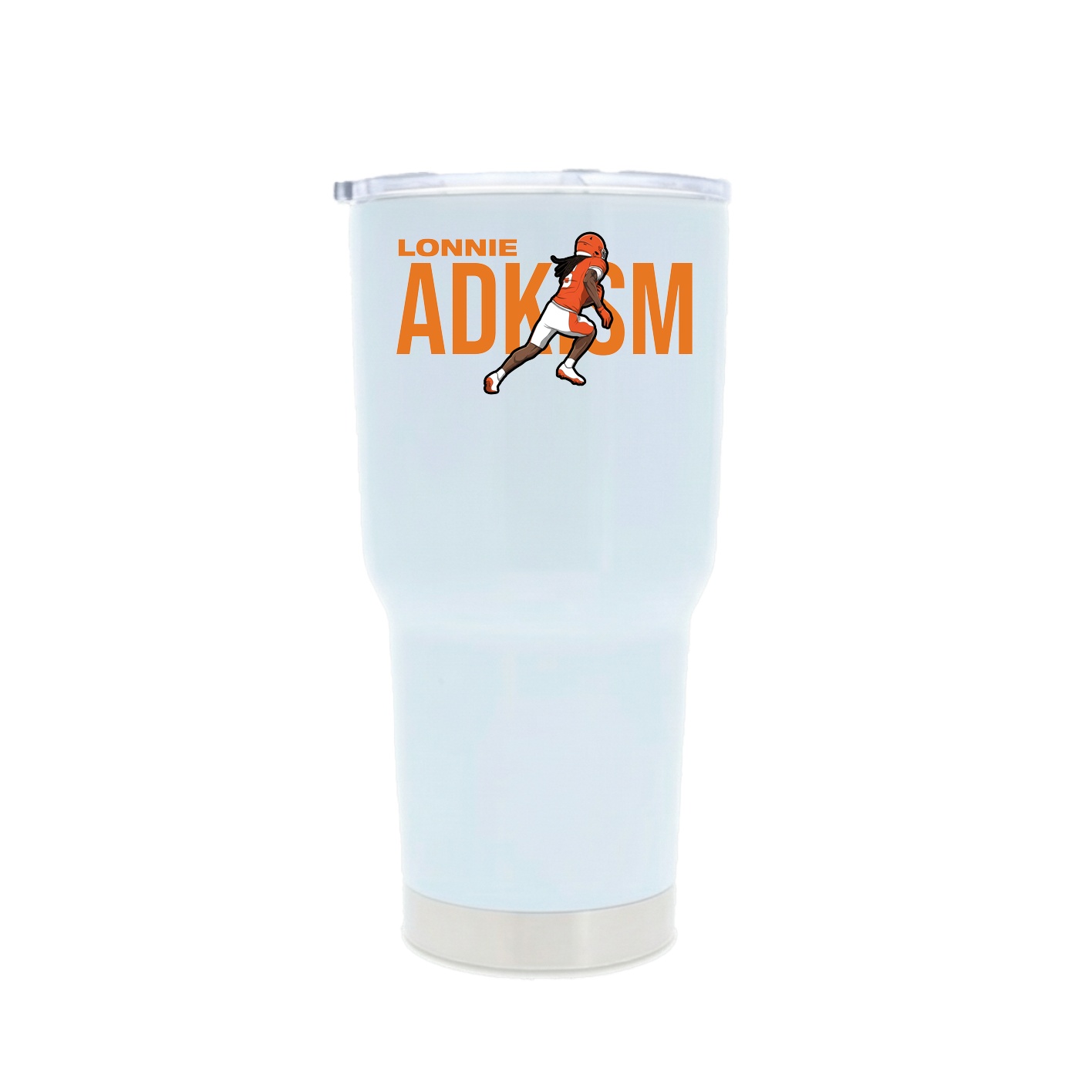 30oz Stainless Steel Tumbler — Player Name in White
