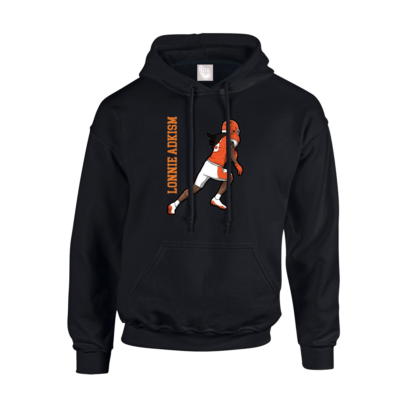 Hoodie — Name Vertical in Black