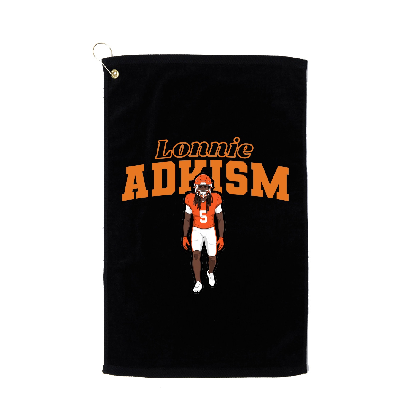 Golf Towel — Name Arch in Black