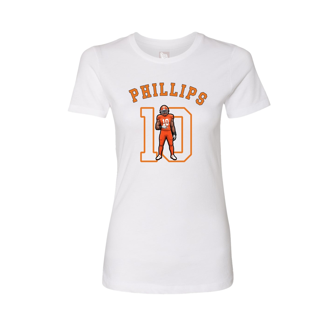 Fitted Women's Tee — Shirsey Arch in White