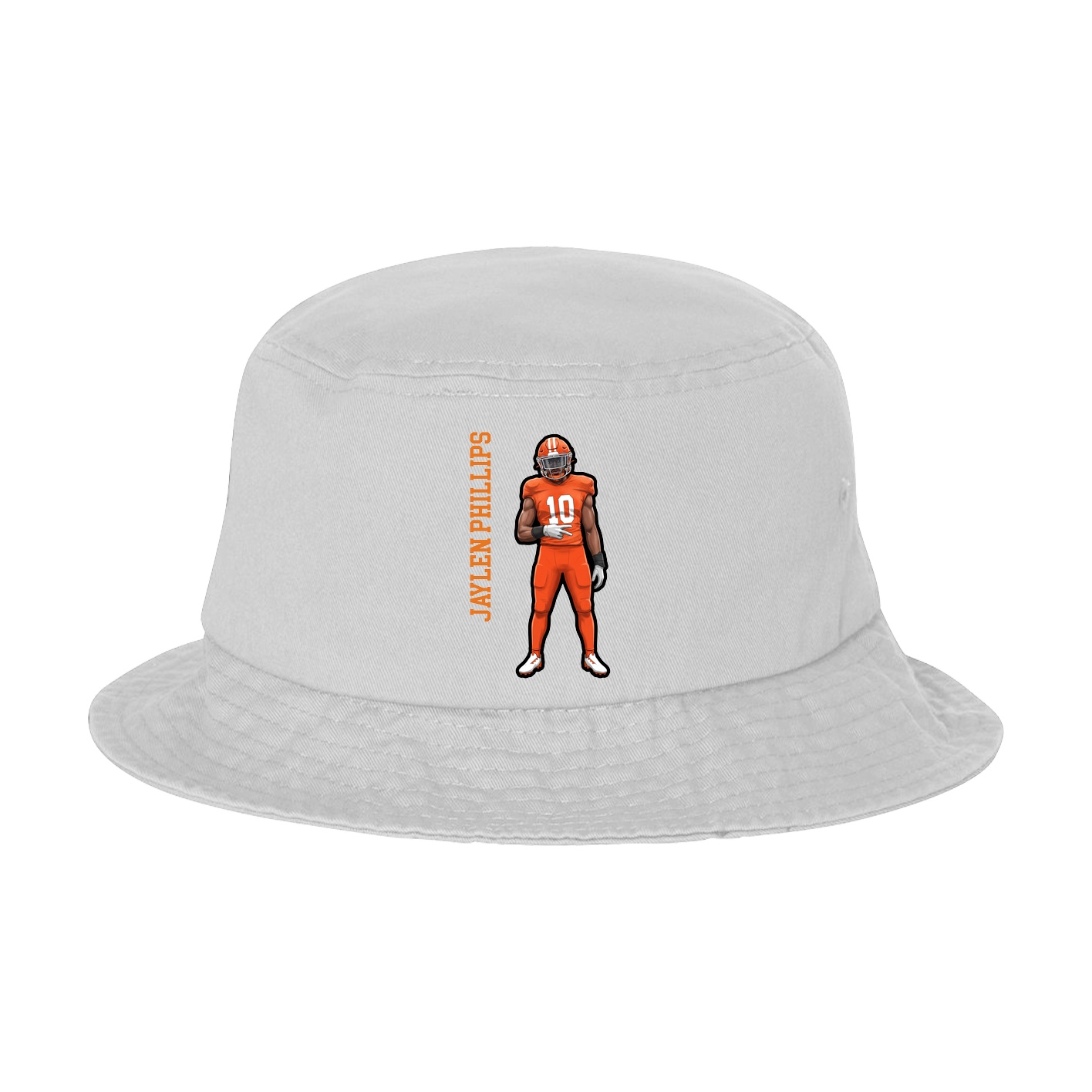 Bucket Cap — Name Vertical in White
