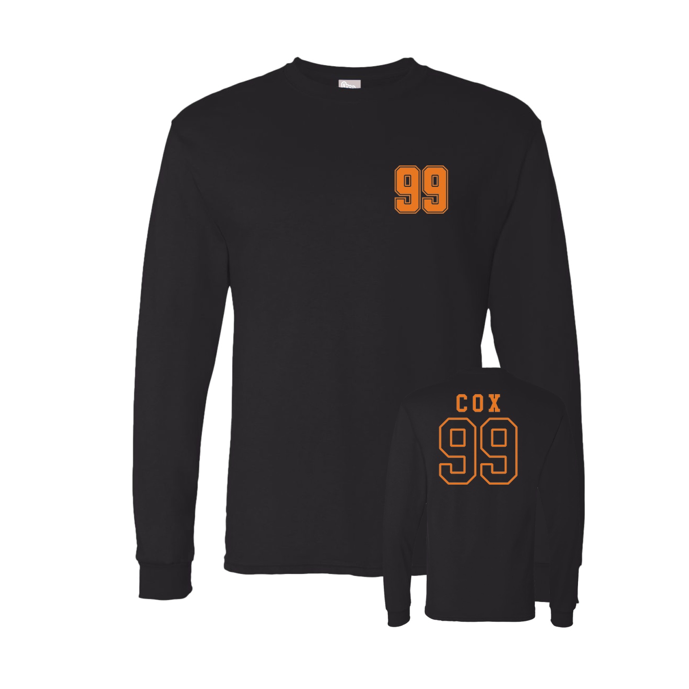 Long Sleeve Tee — Chest Back in Black
