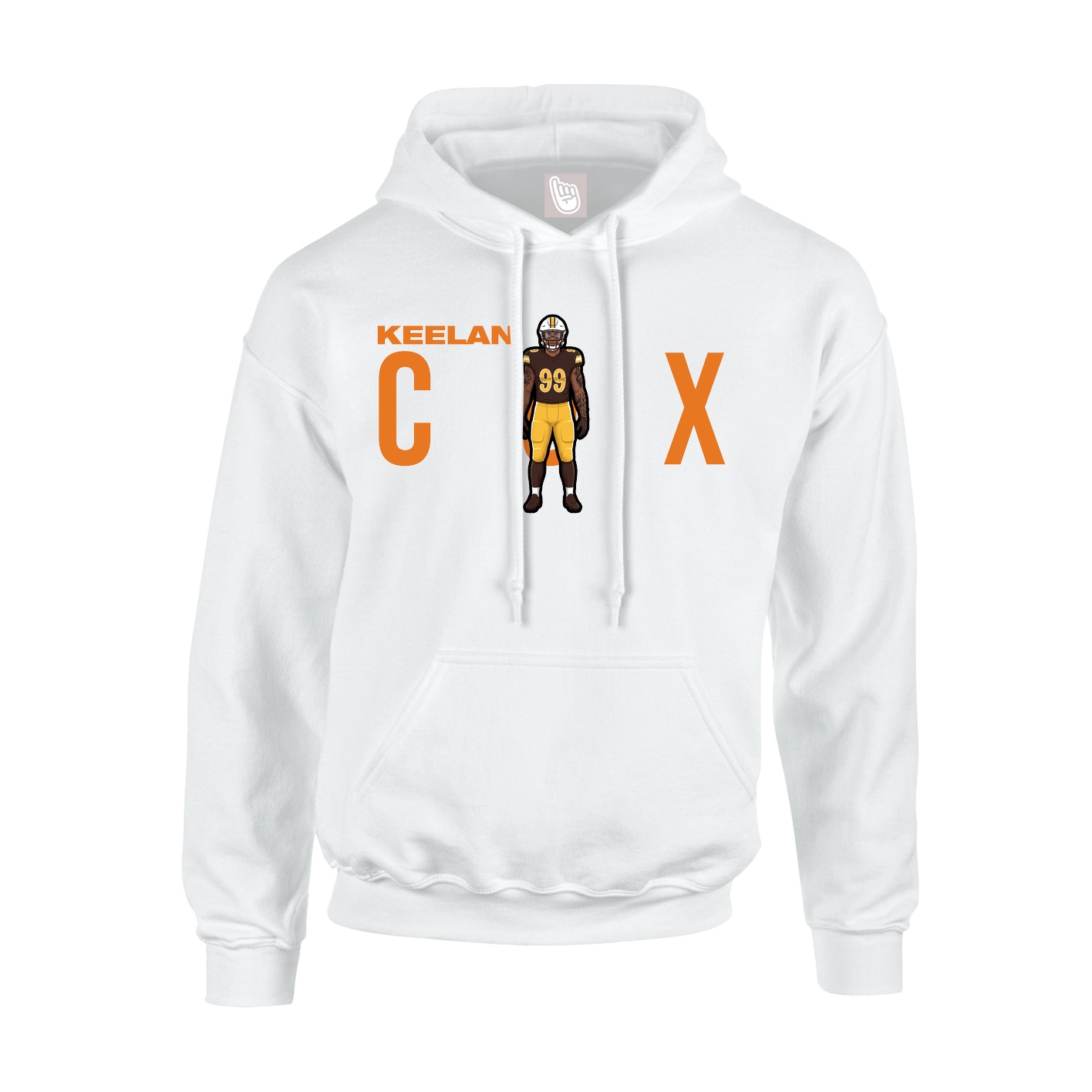 Youth Hoodie — Player Name in White