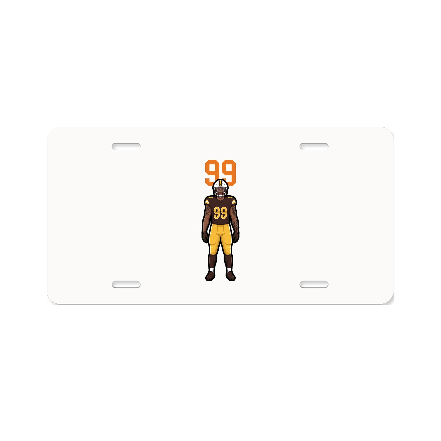 License Plate — Number Top in Classic