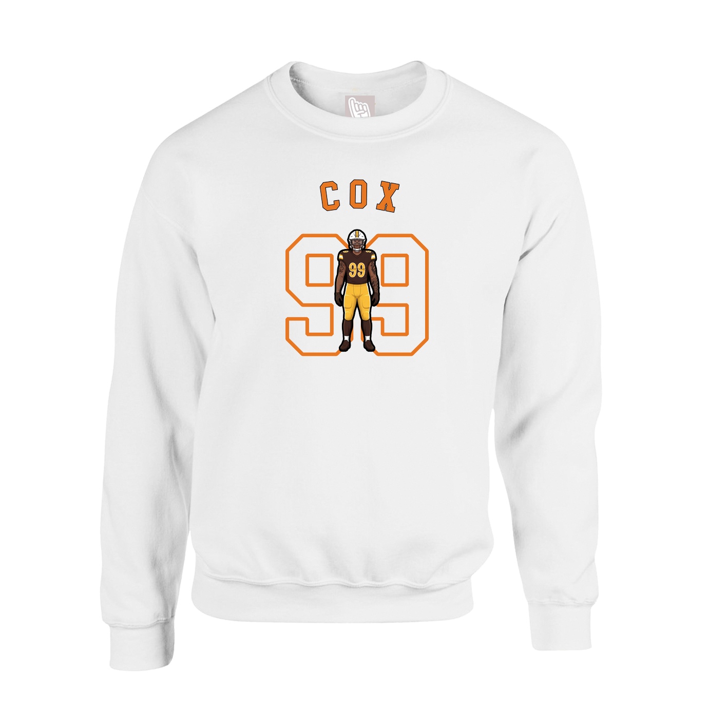 Fleece Crew — Shirsey Arch in White