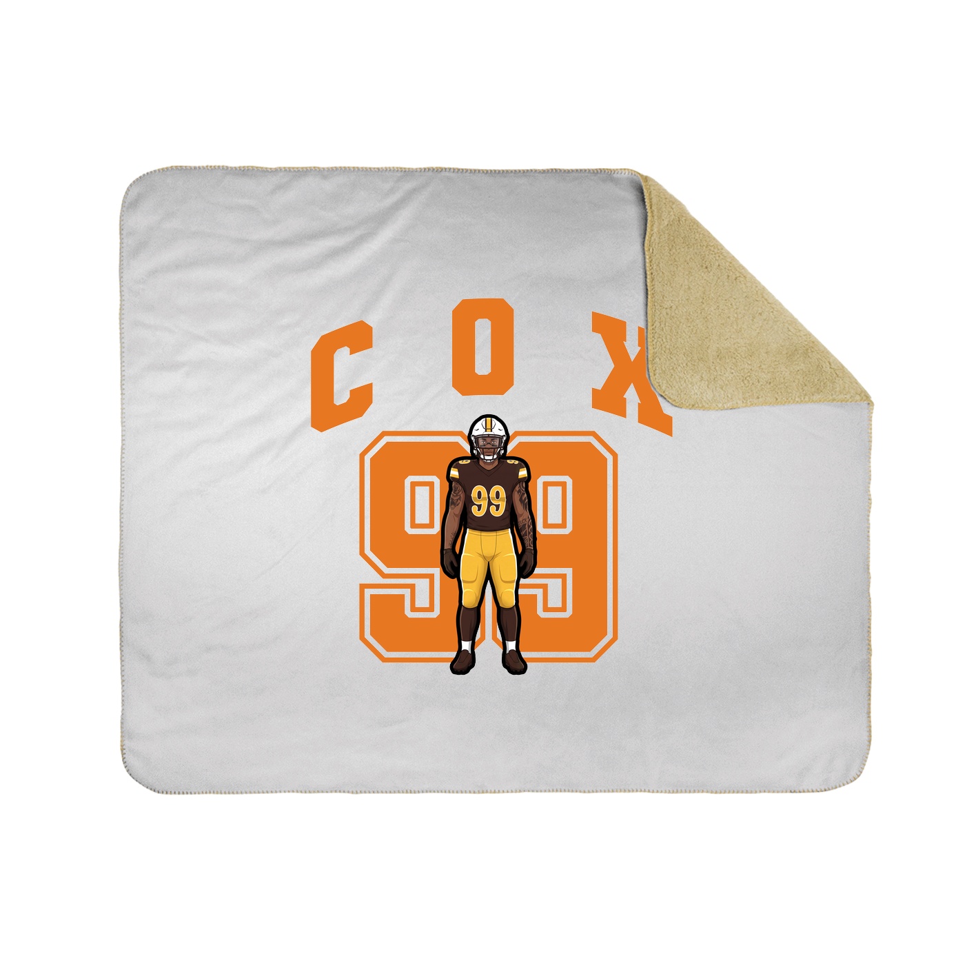 Throw Blanket — Number in White