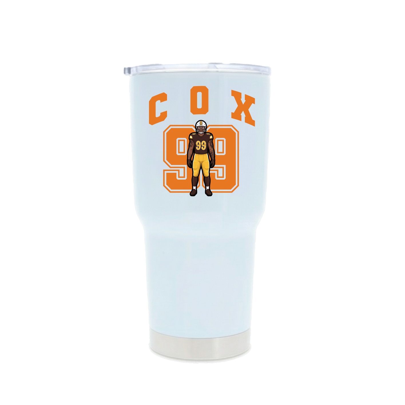 30oz Stainless Steel Tumbler — Number in White
