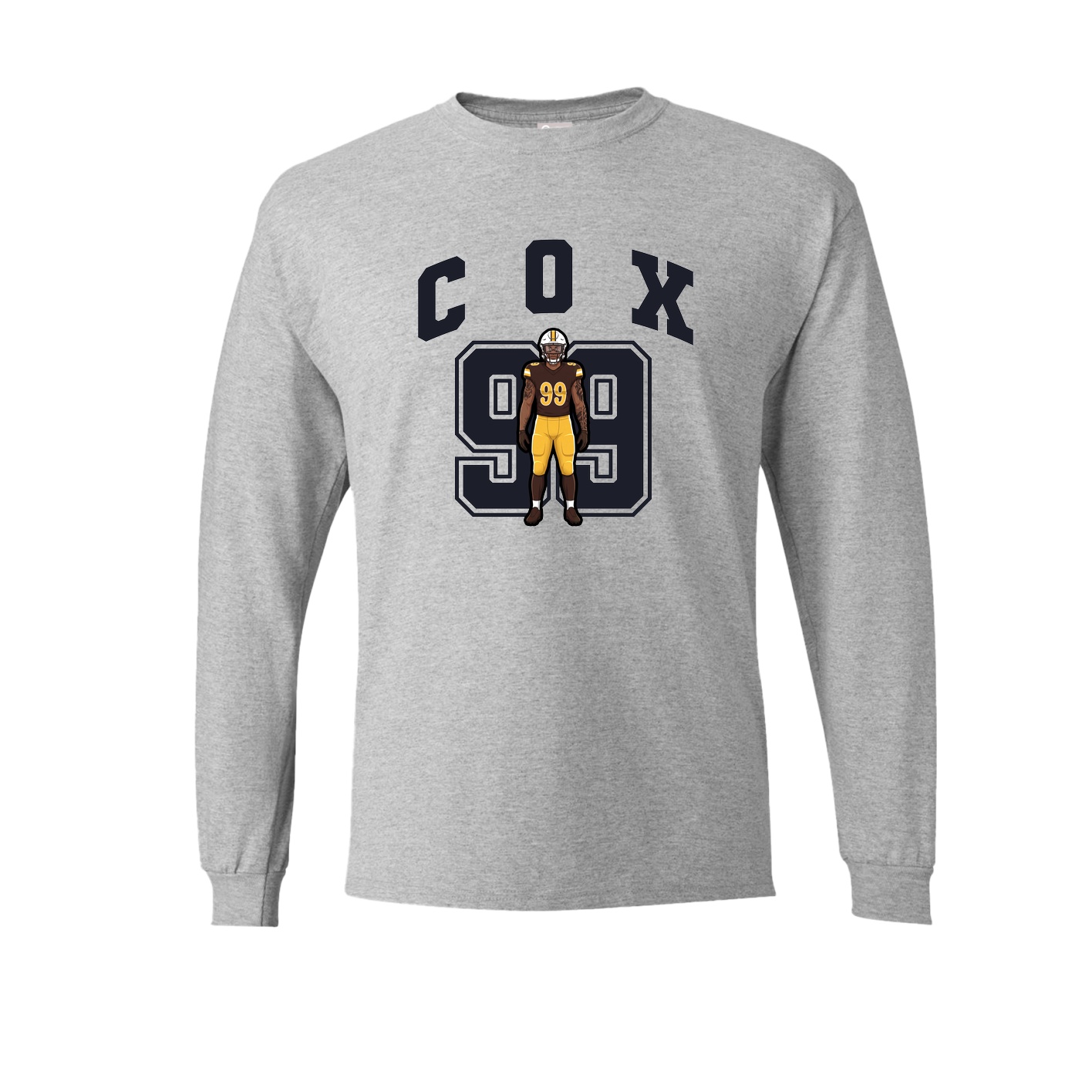 Long Sleeve Tee — Number in Grey