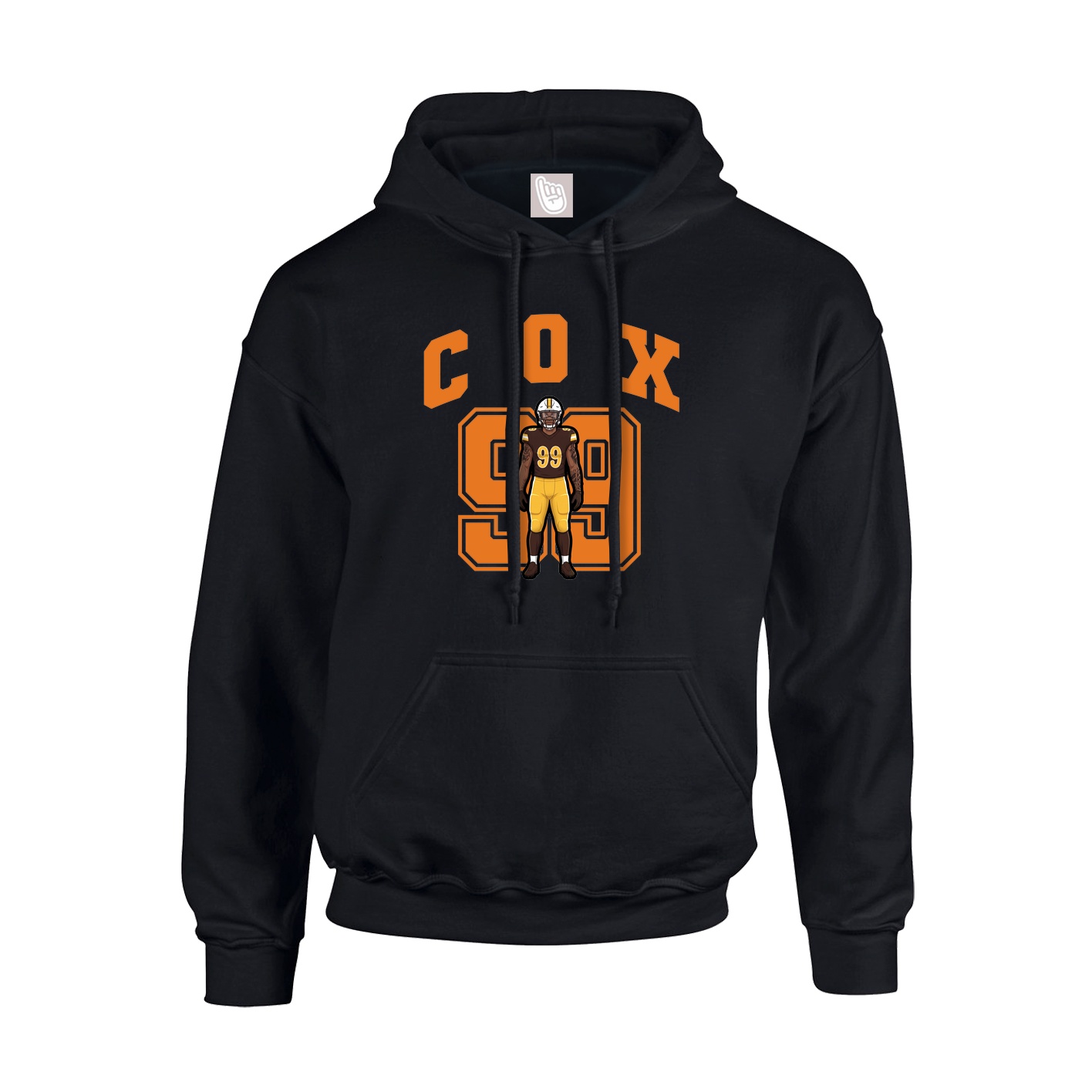Youth Hoodie — Number in Black
