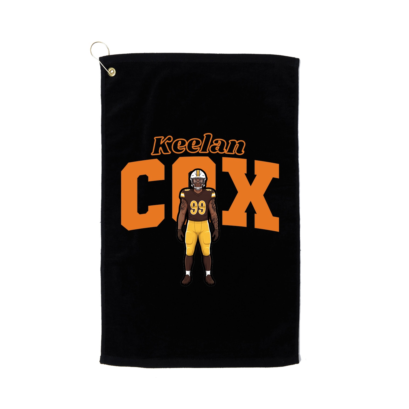 Golf Towel — Name Arch in Black