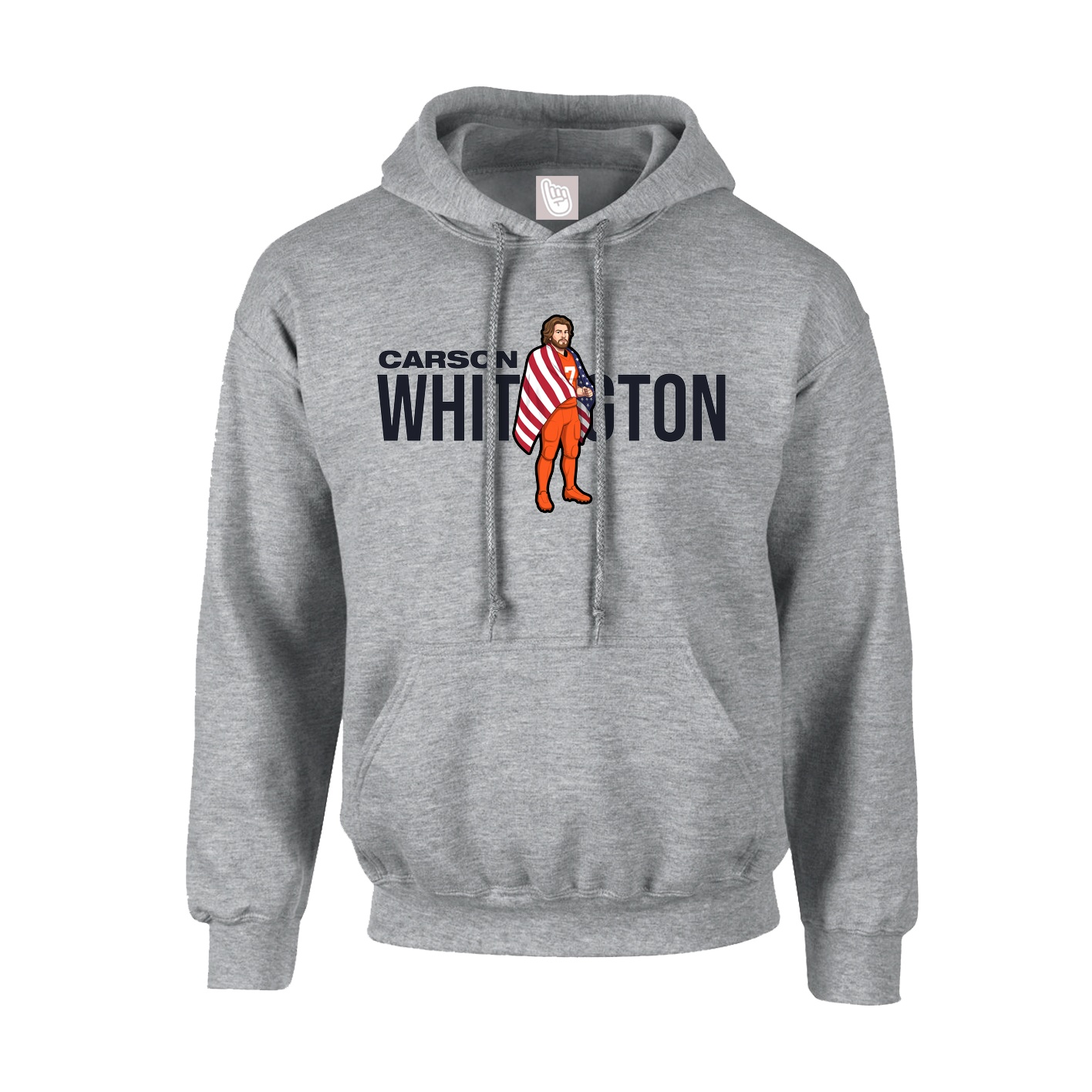 Youth Hoodie — Player Name in Grey