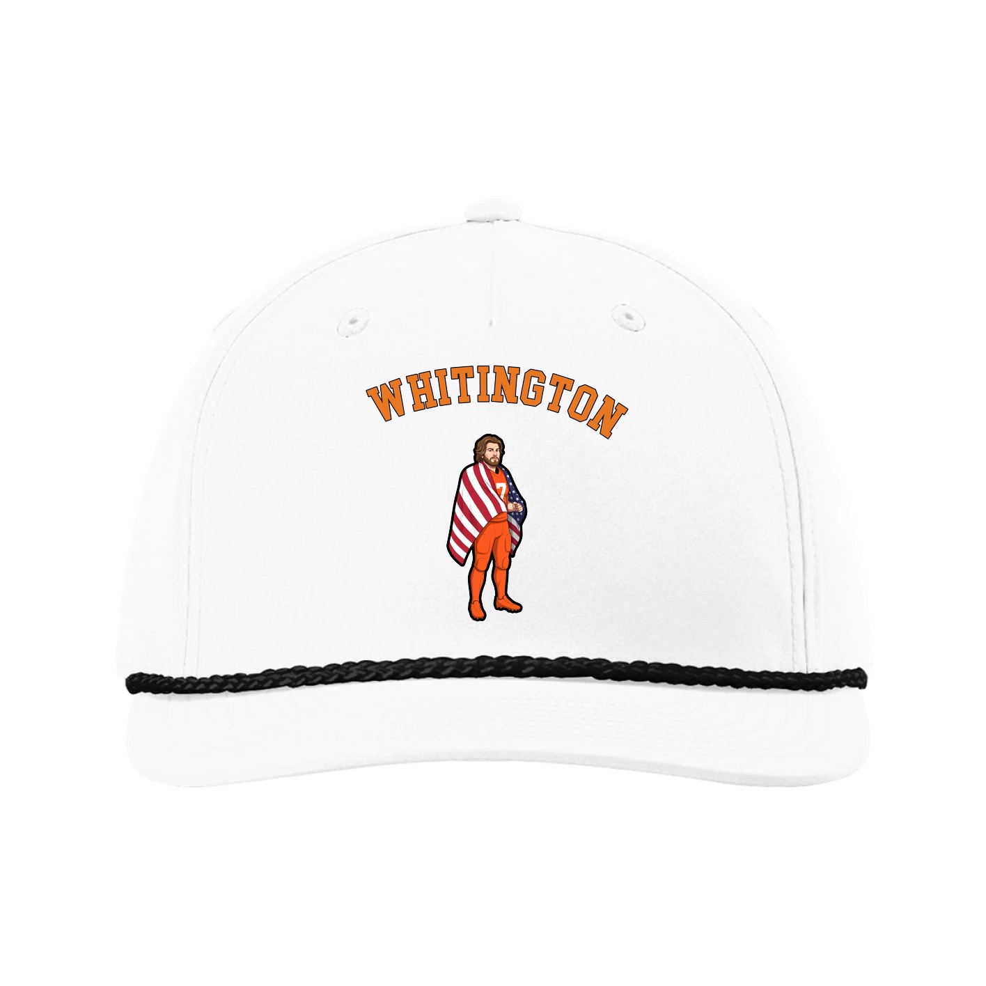 Five-Panel Classic Rope Cap — Shirsey Arch in White